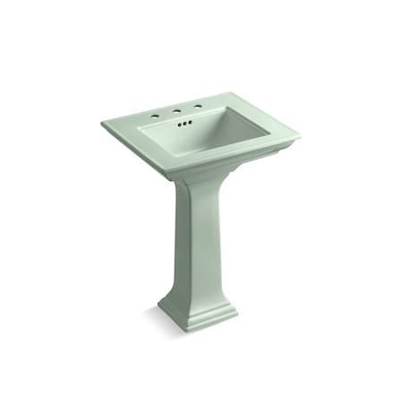 Kohler Memoirs Stately 25In Rectangular Pedestal Bathroom Sink In Aspen Green 2344-8-42